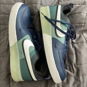 Nike Air Force 1 Low Blue Green Sneakers